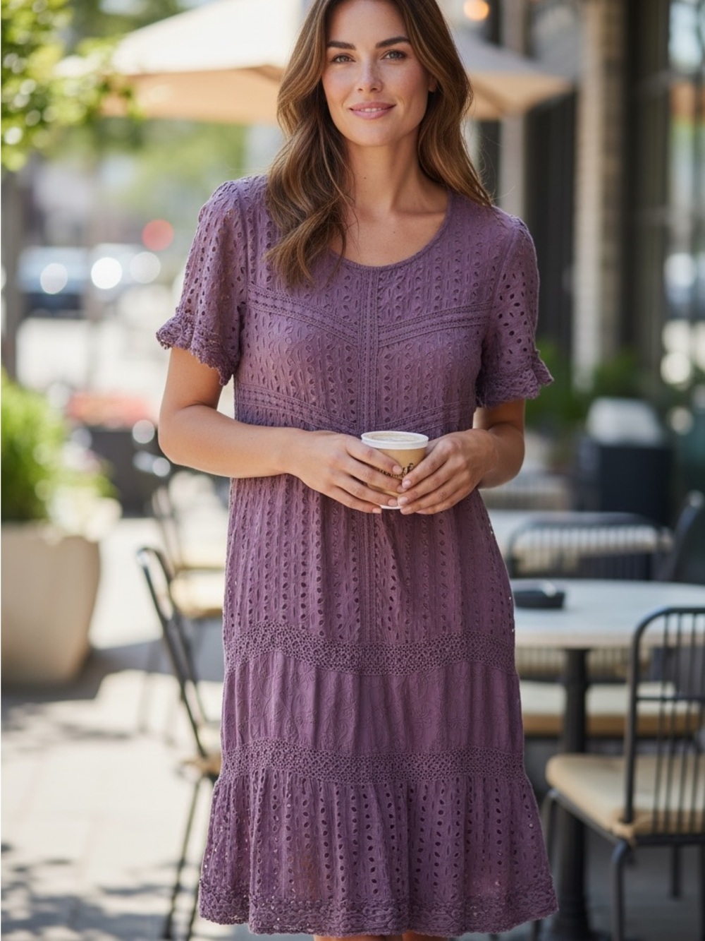 Sundance Cotton Eyelet River Dress Size 6
